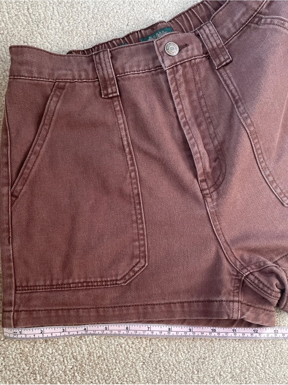 Wild Fable Brown Super High-Rise Utility Shorts, Size 6
